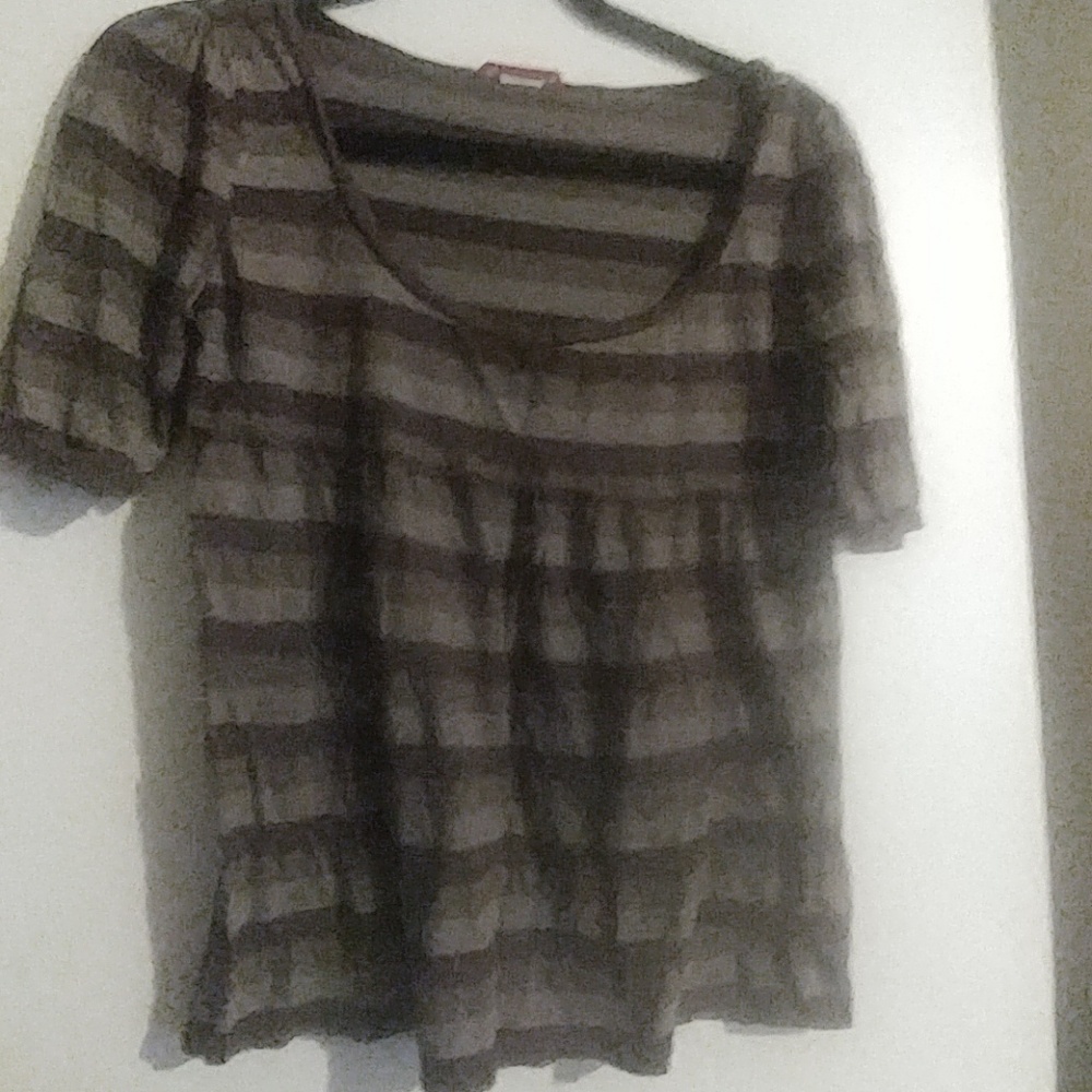 Brown stripe shirt